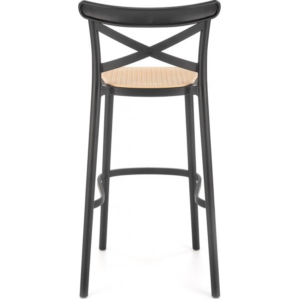 Tabouret de bar Plican 111 - Noir/beige