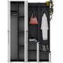 Asimo kleerhanger 130 x 44,6 x 183 cm - Antraciet/wit