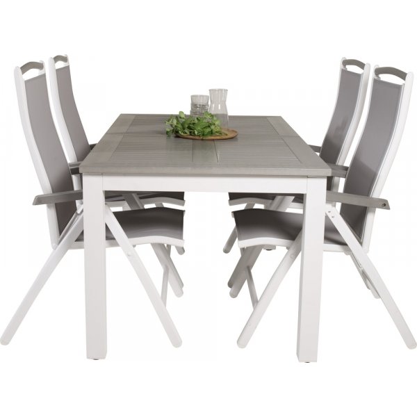 Albany utematgrupp med 4 st Albany stolar - Gr/Vit