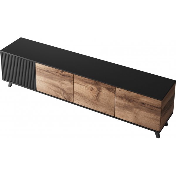 Banc Fate Media 200 cm - Chêne Wotan/noir Banc Fate Media 200 cm - Chêne Wotan/noir