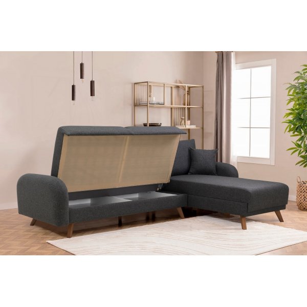 Kronos slaapbank Antraciet