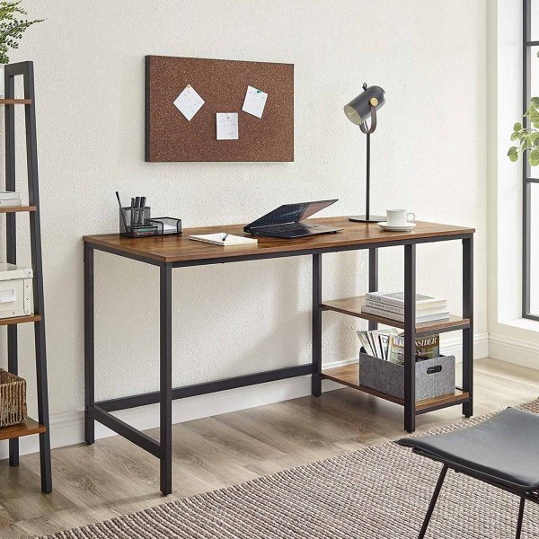 Bureau Osman 140 x 60 cm - Marron/noir
