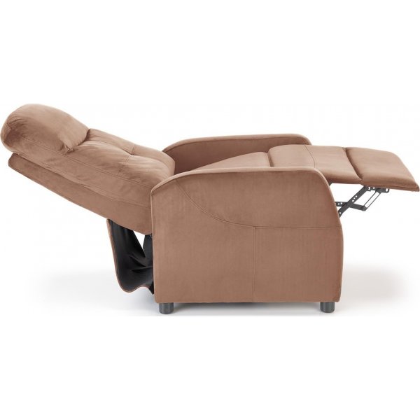 Fauteuil inclinable Gunvor en velours beige Fauteuil inclinable Gunvor en velours beige