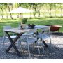 Matgrupp Scottsdale: 150 cm grtt trbord inklusive 4 st Abbe stolar stapelbara