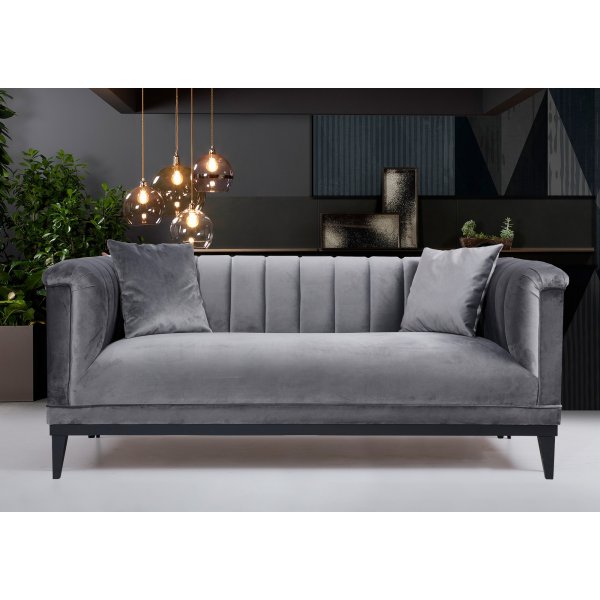 Canap 2 places tendance - Gris fonc