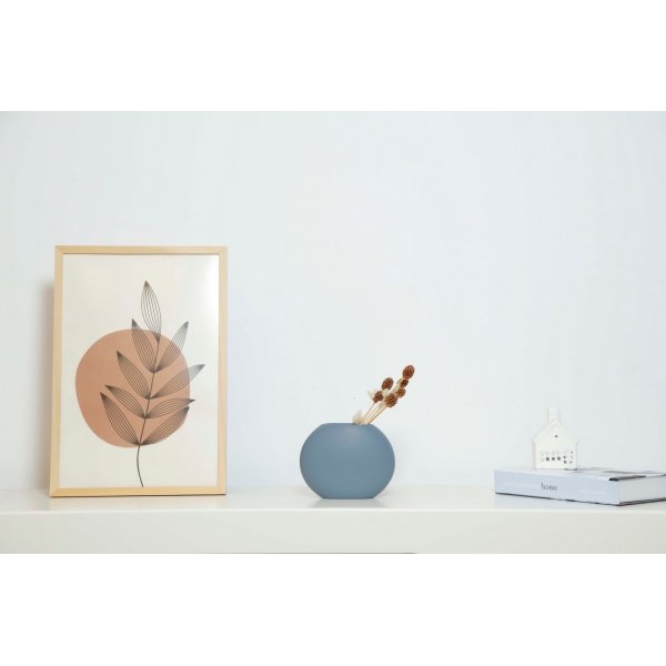 Vase plat - Bleu gris Vase plat - Bleu gris