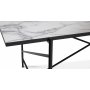 Portland matbord 180x90 cm - Marmor/svart