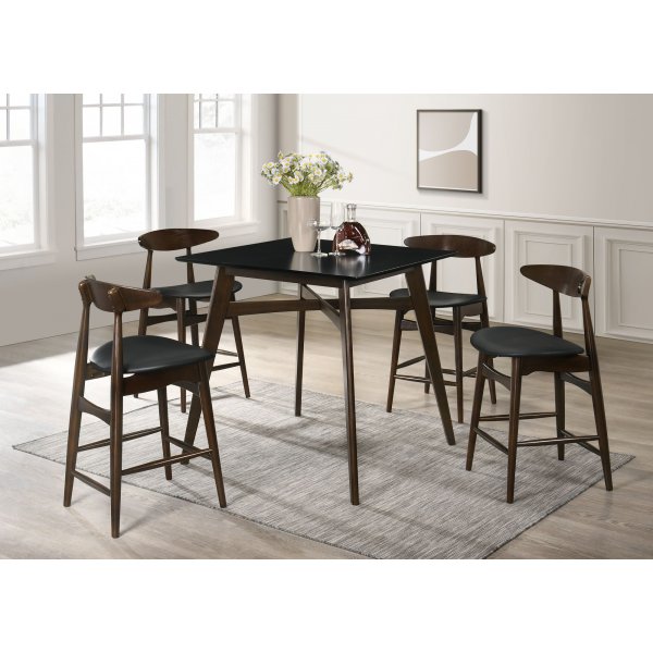 Florence barbord 90x90 cm - Valnöt/svart Florence barbord 90x90 cm - Valnöt/svart