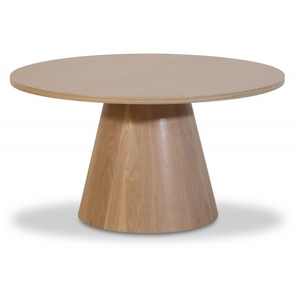 Cone runt soffbord 85 cm - Whitewash