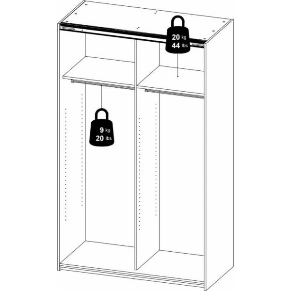 Verona smal garderob - Svart Verona smal garderob - Svart