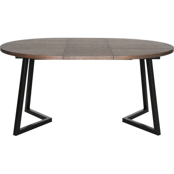 Table à manger Röa 120-200 x 120 cm - Placage chêne laqué marron Table à manger Röa 120-200 x 120 cm - Placage chêne laqué marron