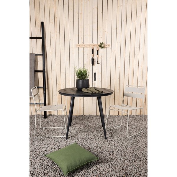 Break utematgrupp med 2 st Lina stolar - Beige/Svart Break utematgrupp med 2 st Lina stolar - Beige/Svart