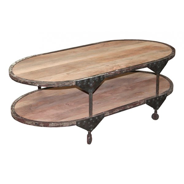 Bombay ovalt soffbord 135 x 65 cm - Vintage