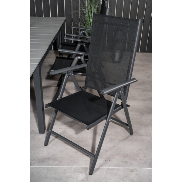 Levels utematgrupp med 6 st Break stolar - Svart/Gr