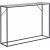 Table console blanche 110 x 26 cm - Travertin/noir