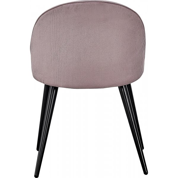 Chaise de salle  manger Alice - Velours ctel rose