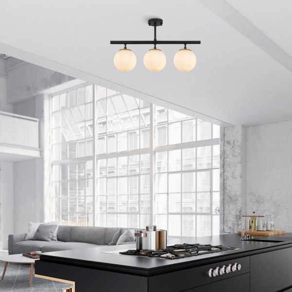 Plafonnier Atlas 10280 - Noir/blanc Plafonnier Atlas 10280 - Noir/blanc