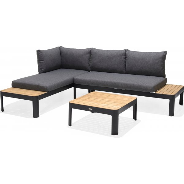 Portals lounge groep 1 - Zwart/teak