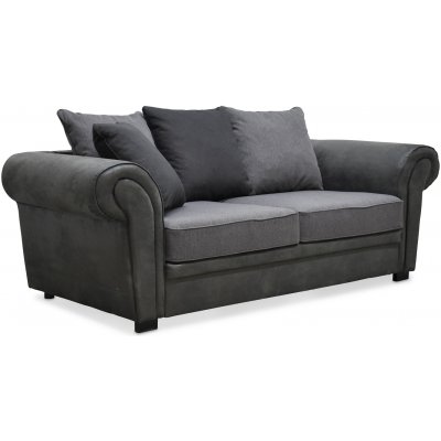 Delux 2-sits soffa med kuvertkuddar - Gr/Antracit/Vintage + Mbeltassar