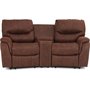 Rom Biosoffa - 2-sits recliner i brunt microfibertyg