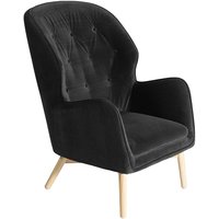 Mantle fåtölj - Svart sammet / ek Mantle fåtölj - Svart sammet / ek