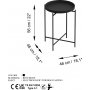 Vela salontafel 46 cm - Zwart