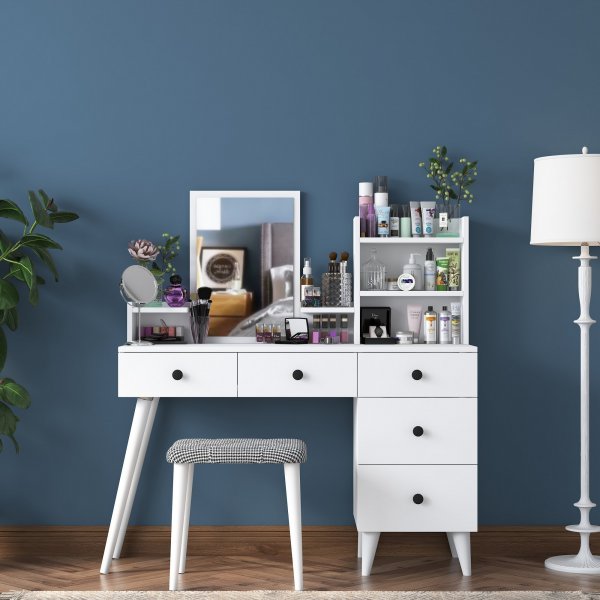 Bijou kaptafel 1, 122 x 40 cm - Wit Bijou kaptafel 1, 122 x 40 cm - Wit