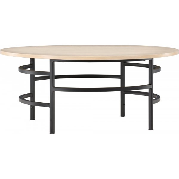 Copenhagen soffbord 100 cm - Whitewash/svart