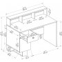 Timmermansbureau 120 x 60 cm - Grenen/beige