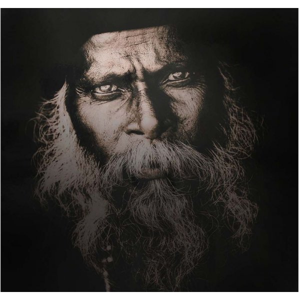 Glastavla Indier - 100x100 cm