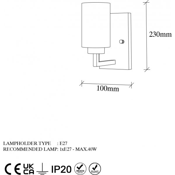 Hana wandlamp 13175 - Goud