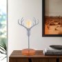 Antler bordslampa - Valnt/silver