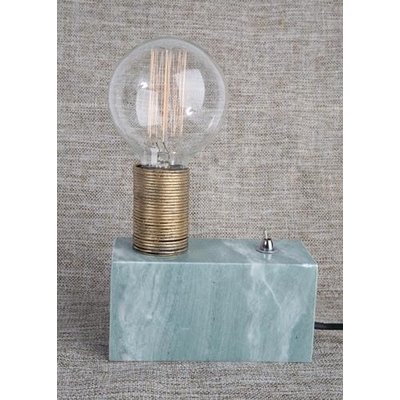 Dakar bordslampa - Grn marmor / Mssing