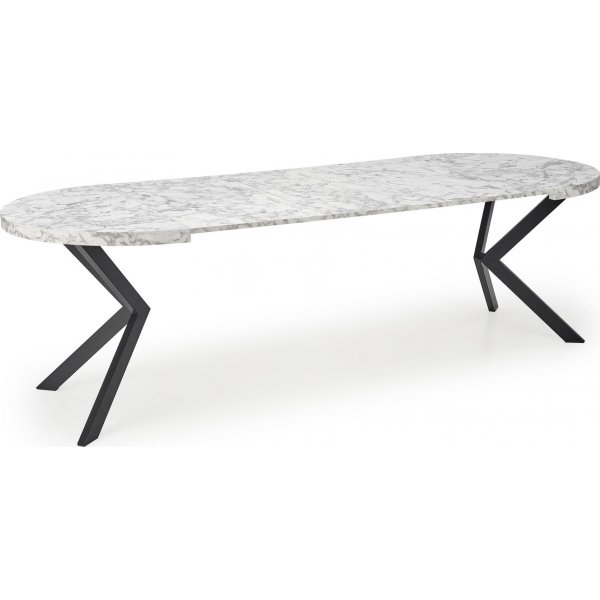 Table à manger Nastro 100-250 cm - Marbre blanc/noir Table à manger Nastro 100-250 cm - Marbre blanc/noir