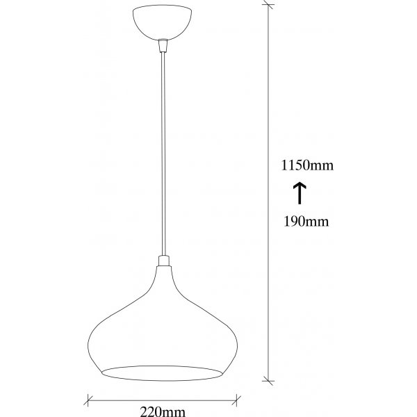 Dodo taklampa 2421 - Svart