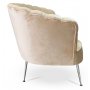 Snckan 2-sits soffa - Beige sammet / Krom