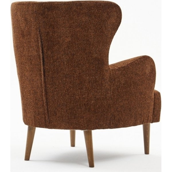 Fauteuil Karina - Marron/cuivre Fauteuil Karina - Marron/cuivre