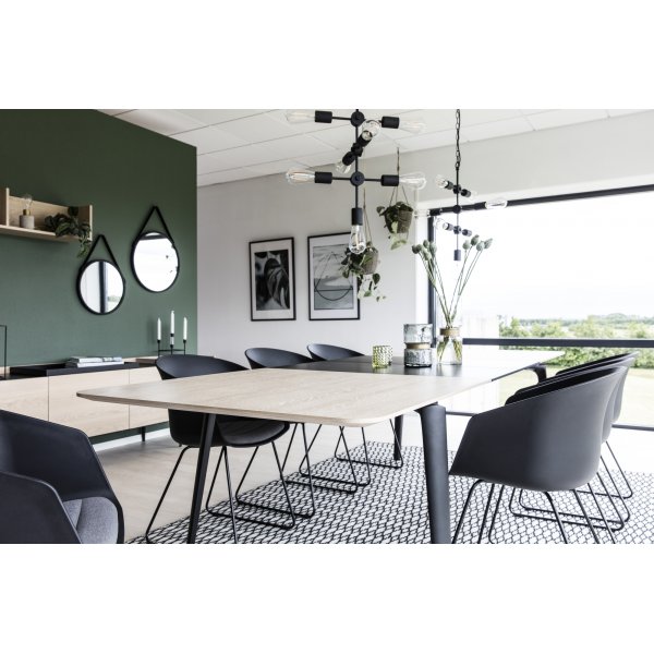 Connect matbord 200 cm - Vitpigmenterad ek