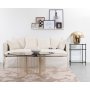 Tiffany Falcon soffbord 100 cm - Mssing / Vitt marmorglas
