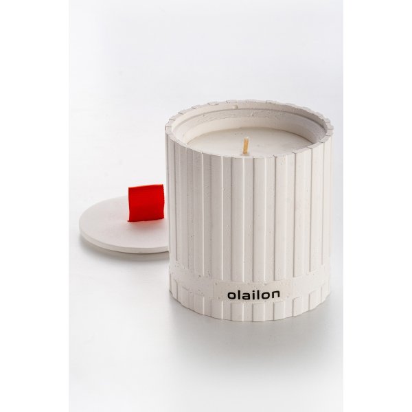 Bougie parfumée Sutun - Blanc/rouge Bougie parfumée Sutun - Blanc/rouge