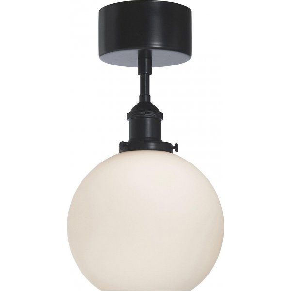 Plafonnier Omega - Verre opale/noir - 20 cm Plafonnier Omega - Verre opale/noir - 20 cm