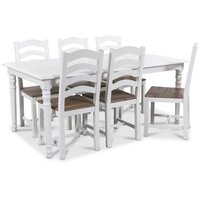 Nomi matgrupp 180 cm bord med 6 st New England stolar Nomi matgrupp 180 cm bord med 6 st New England stolar