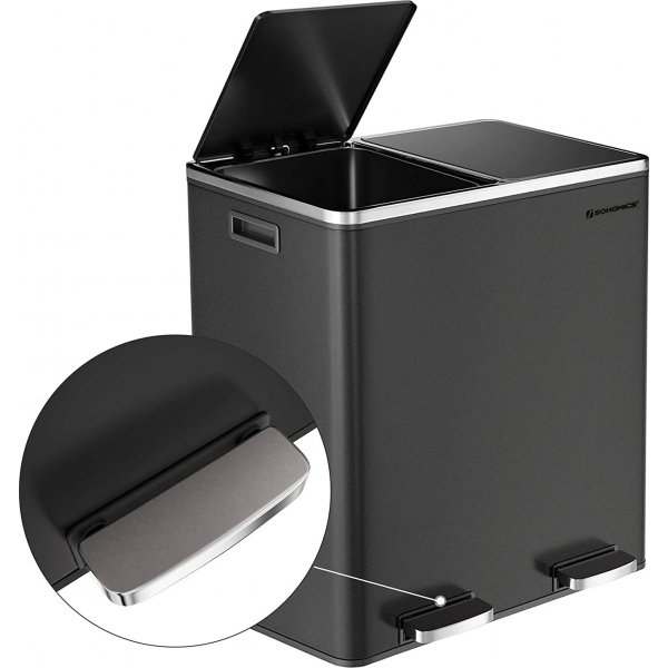 Daloa soptunna 60 l - Svart