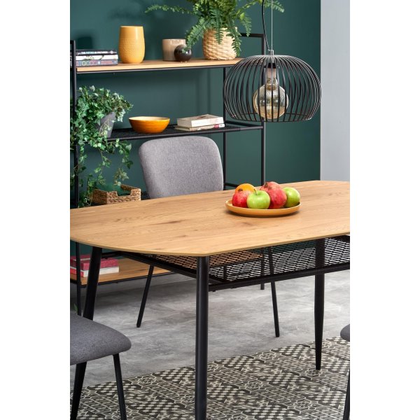 Table à manger Rankin 160 cm - Chêne/noir Table à manger Rankin 160 cm - Chêne/noir