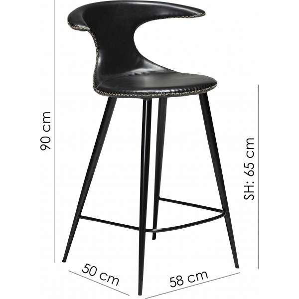Tabouret de bar Flair 90 cm - PU noir Tabouret de bar Flair 90 cm - PU noir