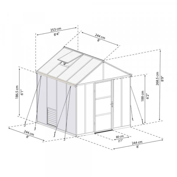 Vxthus Glory 6 m - Antracitgr +