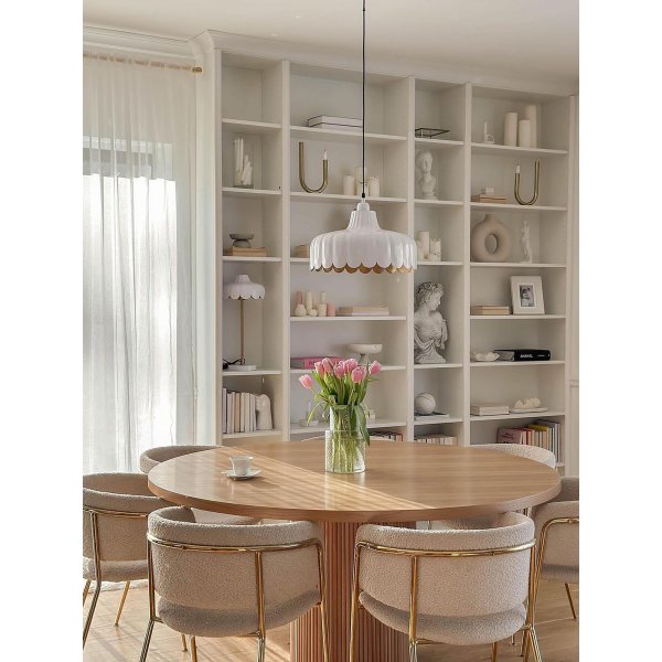 Wells taklampa - Vit/guld - 43 cm Wells taklampa - Vit/guld - 43 cm
