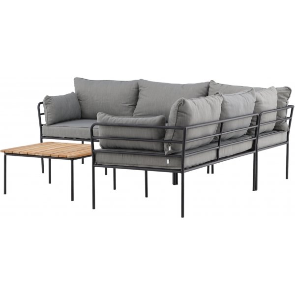 Penh loungegrupp - Grå/svart/akacia Penh loungegrupp - Grå/svart/akacia