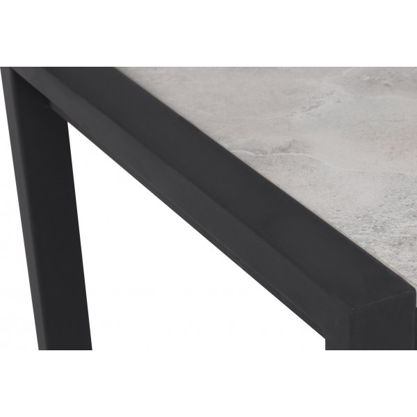 Table à manger Silva 120-187 x 74 cm - Vison/noir Table à manger Silva 120-187 x 74 cm - Vison/noir