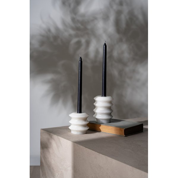 Ljushllare i vit Thassosmarmor - 2 delar